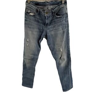 ANN‎ TAYLOR LOFT WOMENS JEANS SIZE 27/4 LIGHT WASH DENIM RELAXED SKINNY MIDRISE